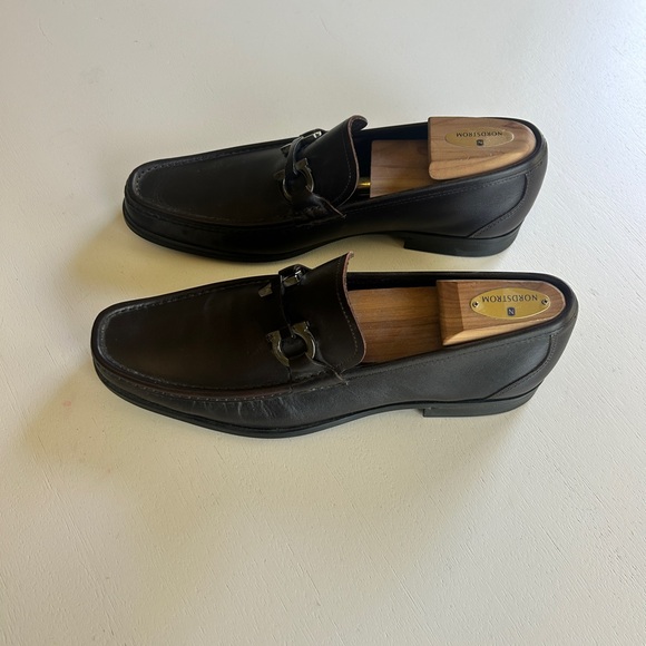 Salvatore Ferragamo Dark Brown Leather Loafers main image 7